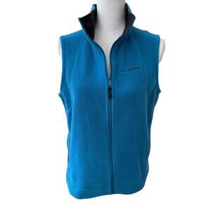 Columbia Fleece Vest Turquoise Blue S